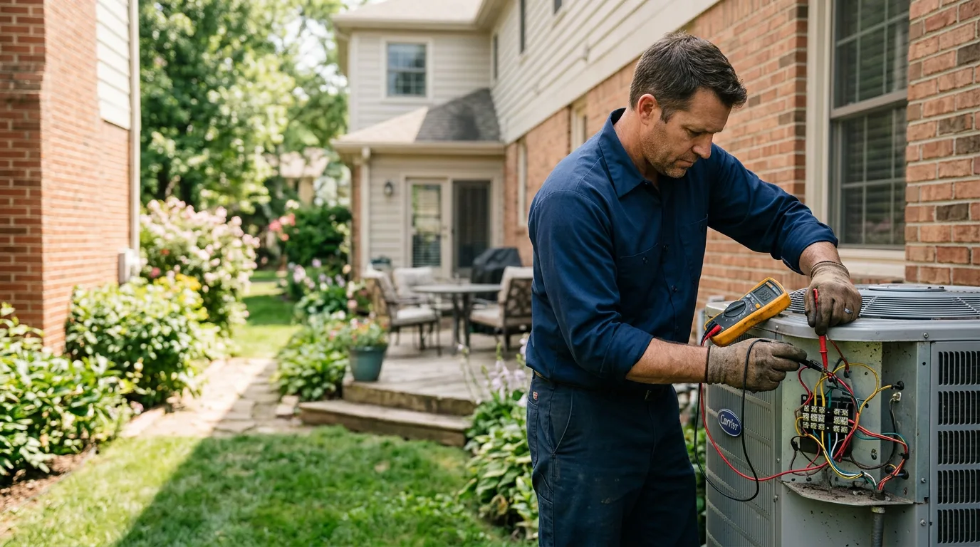 HVAC technician working near Redkey, IN